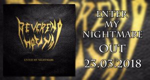 Ein Banner mit dem Veröffentlichungstermin der neuen Reverend Hound EP Enter My Nightmare